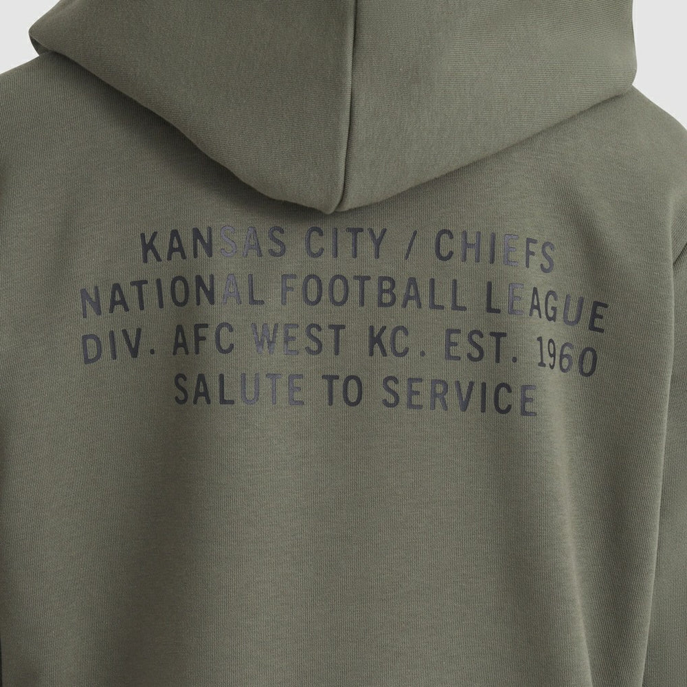 Kansas City Chiefs Women's 2025 Salute to Service Sideline Standard Issue Dri-FIT Hoodie Olive - Nike