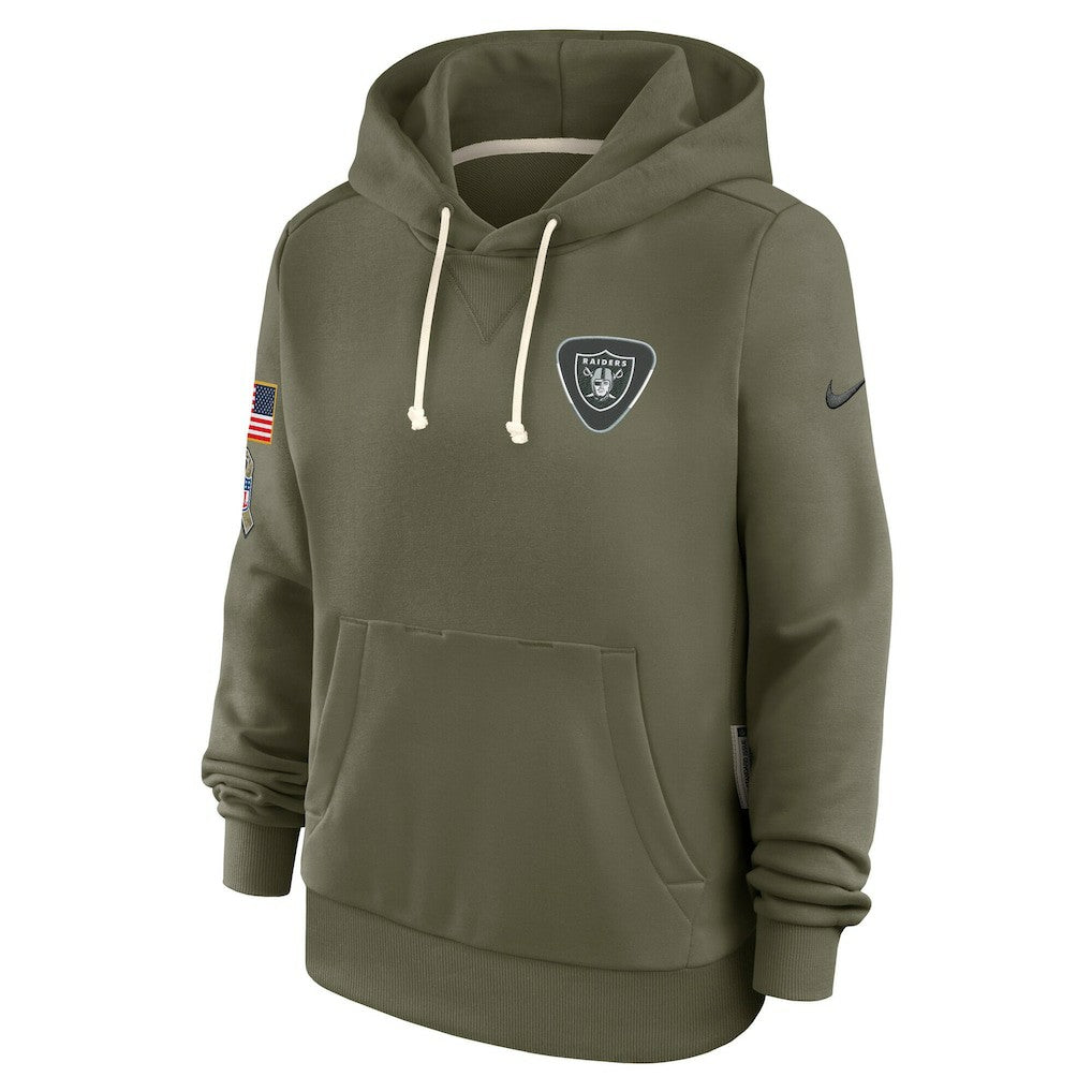 Las Vegas Raiders Women's 2025 Salute to Service Sideline Standard Issue Dri-FIT Hoodie Olive - Nike