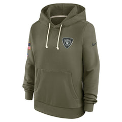 Las Vegas Raiders Women's 2025 Salute to Service Sideline Standard Issue Dri-FIT Hoodie Olive - Nike