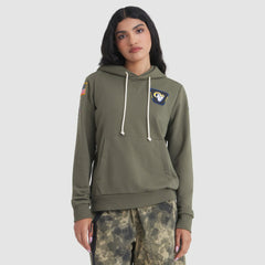 Los Angeles Rams Women's 2025 Salute to Service Sideline Standard Issue Dri-FIT Hoodie Olive - Nike