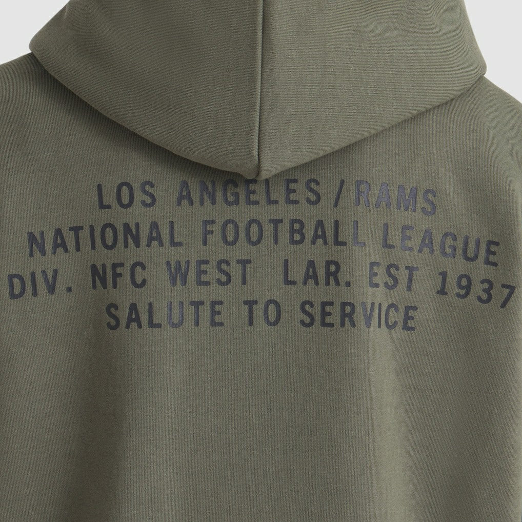 Los Angeles Rams Women's 2025 Salute to Service Sideline Standard Issue Dri-FIT Hoodie Olive - Nike