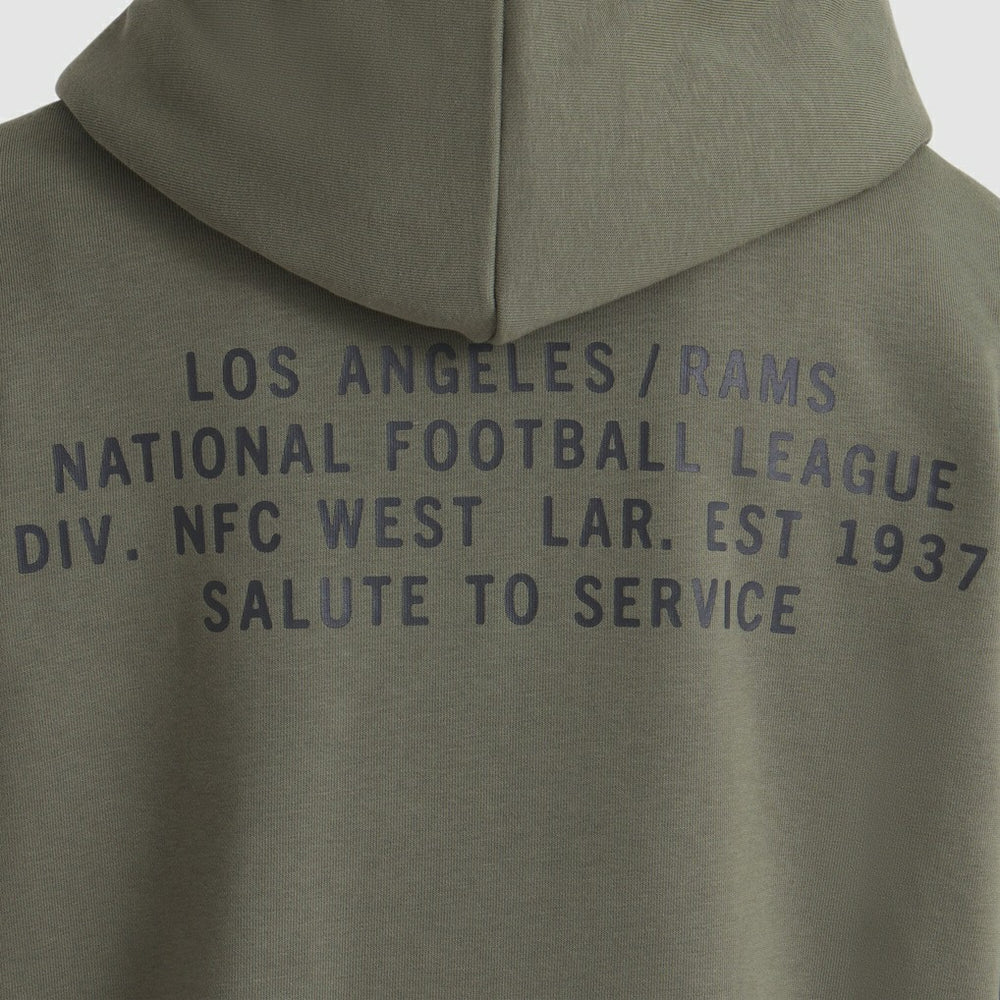 Los Angeles Rams Women's 2025 Salute to Service Sideline Standard Issue Dri-FIT Hoodie Olive - Nike