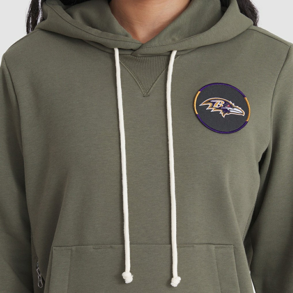Baltimore Ravens Women's 2025 Salute to Service Sideline Standard Issue Dri-FIT Hoodie Olive - Nike
