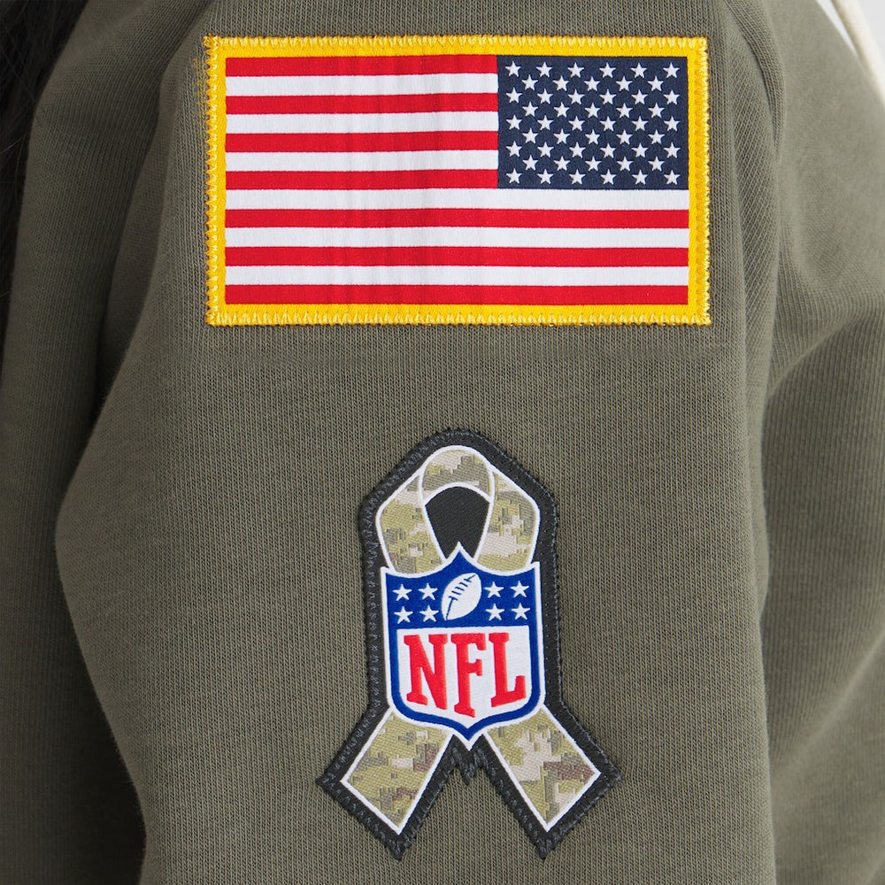 Baltimore Ravens Women's 2025 Salute to Service Sideline Standard Issue Dri-FIT Hoodie Olive - Nike