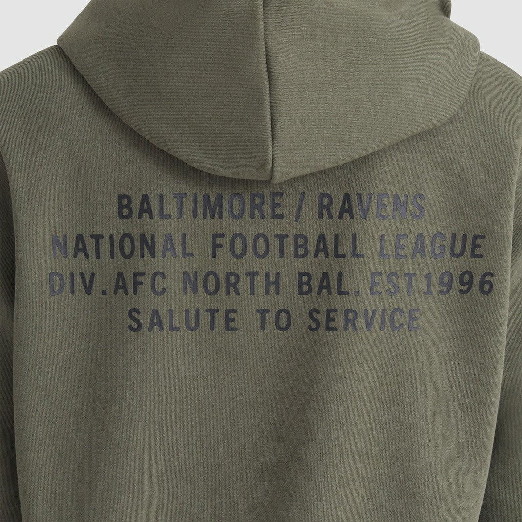 Baltimore Ravens Women's 2025 Salute to Service Sideline Standard Issue Dri-FIT Hoodie Olive - Nike