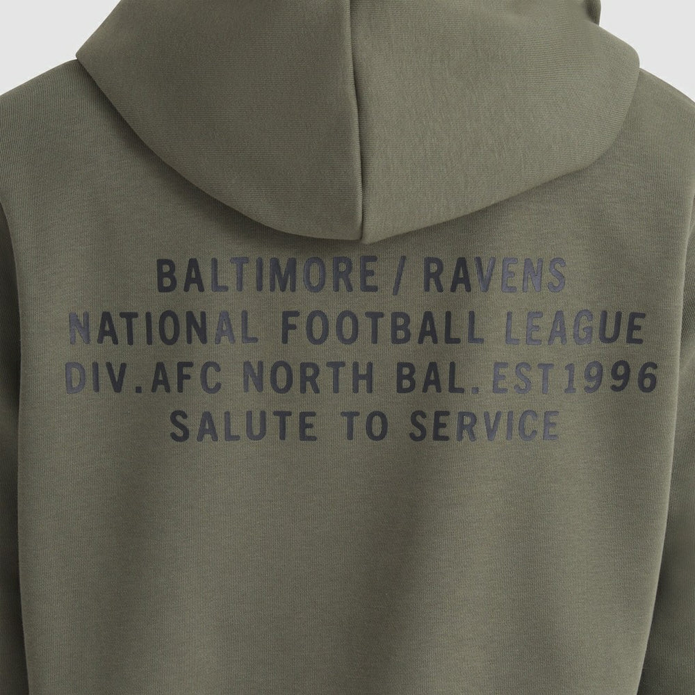 Baltimore Ravens Women's 2025 Salute to Service Sideline Standard Issue Dri-FIT Hoodie Olive - Nike