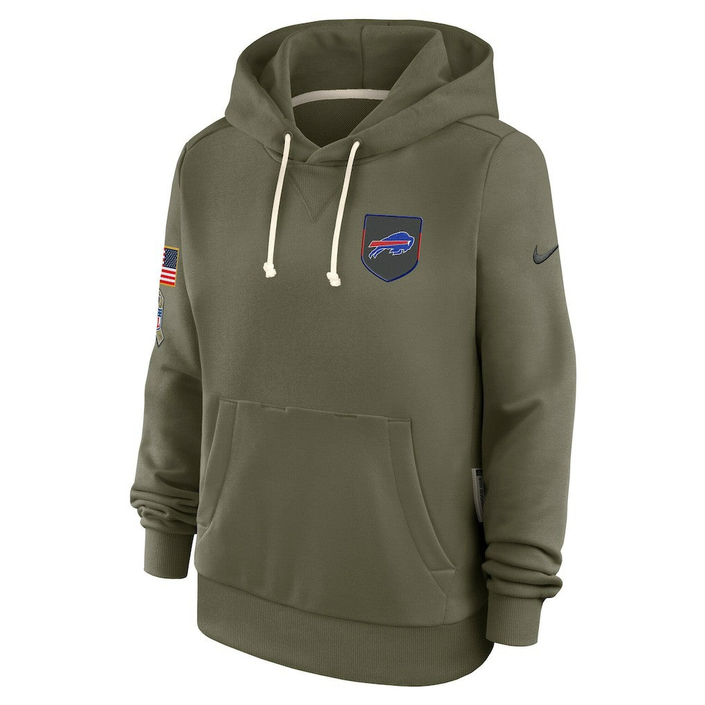 Buffalo Bills Women's 2025 Salute to Service Sideline Standard Issue Dri-FIT Hoodie Olive - Nike