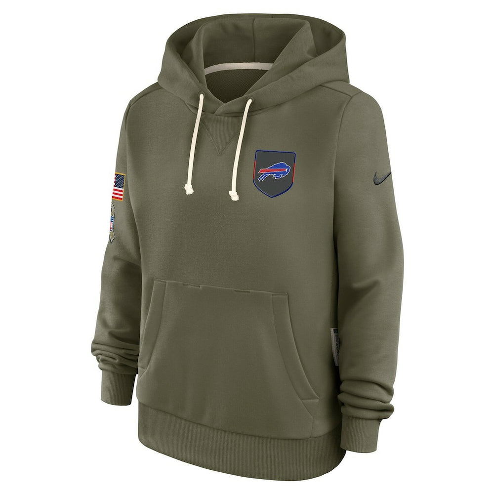 Buffalo Bills Women's 2025 Salute to Service Sideline Standard Issue Dri-FIT Hoodie Olive - Nike