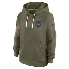 Buffalo Bills Women's 2025 Salute to Service Sideline Standard Issue Dri-FIT Hoodie Olive - Nike