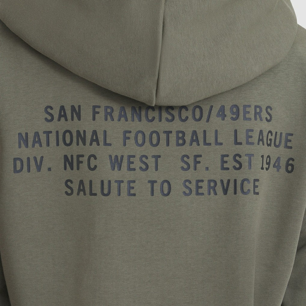 San Francisco 49ers Women's 2025 Salute to Service Sideline Standard Issue Dri-FIT Hoodie Olive - Nike