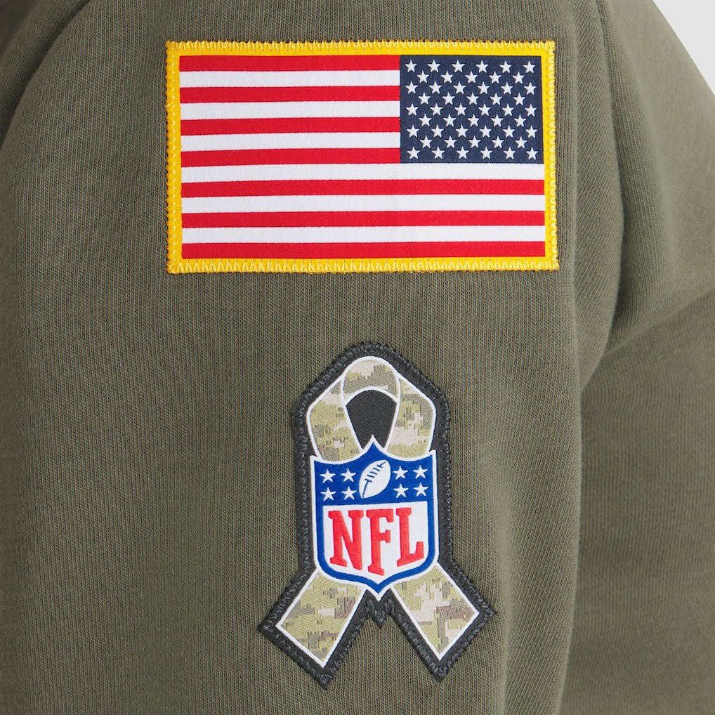 Seattle Seahawks Women's 2025 Salute to Service Sideline Standard Issue Dri-FIT Hoodie Olive - Nike