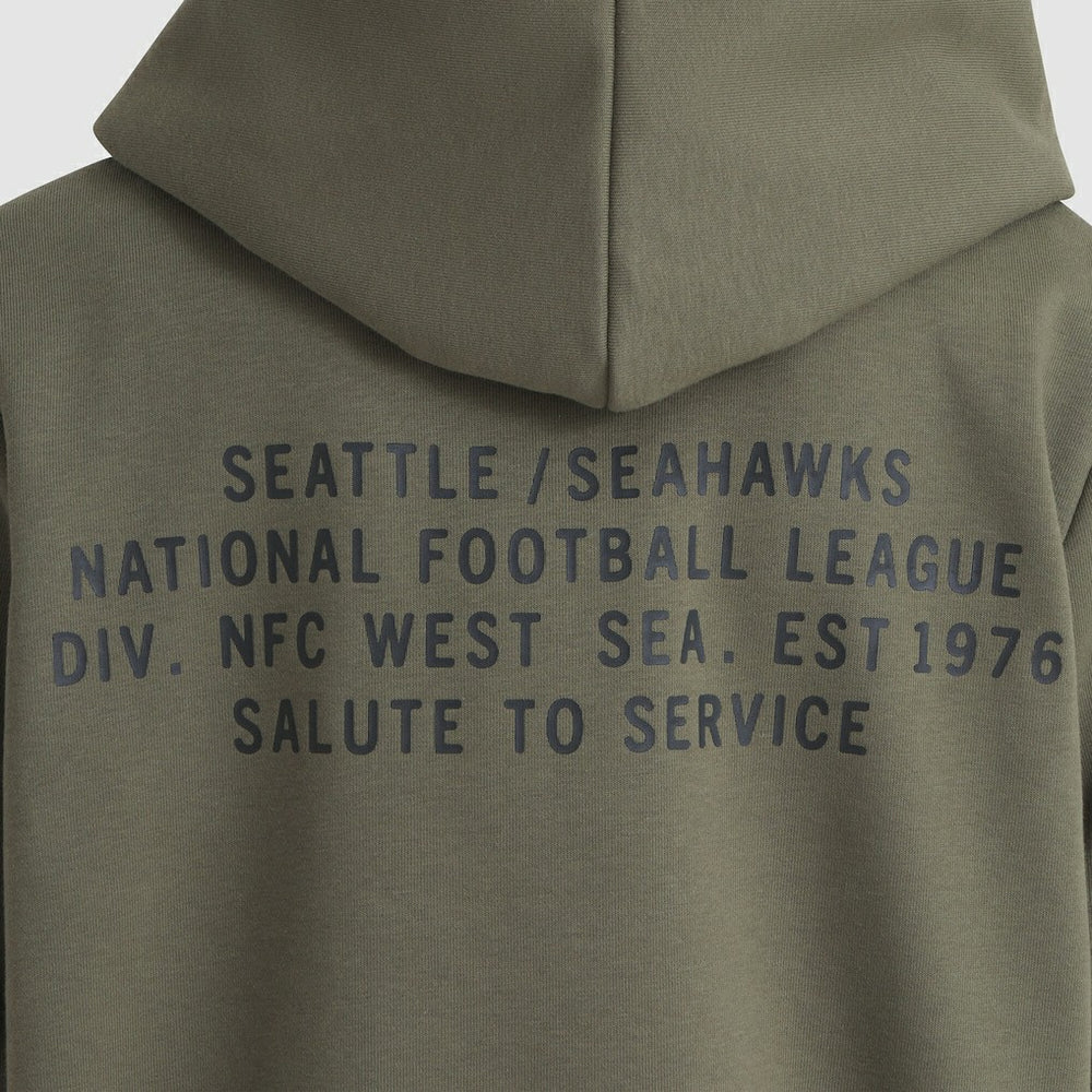 Seattle Seahawks Women's 2025 Salute to Service Sideline Standard Issue Dri-FIT Hoodie Olive - Nike