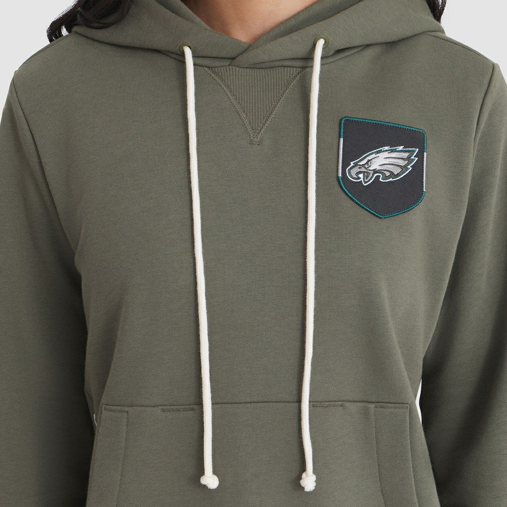 Philadelphia Eagles Women's 2025 Salute to Service Sideline Standard Issue Dri-FIT Hoodie Olive - Nike