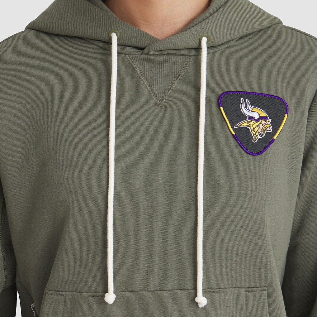 Minnesota Vikings Women's 2025 Salute to Service Sideline Standard Issue Dri-FIT Hoodie Olive - Nike