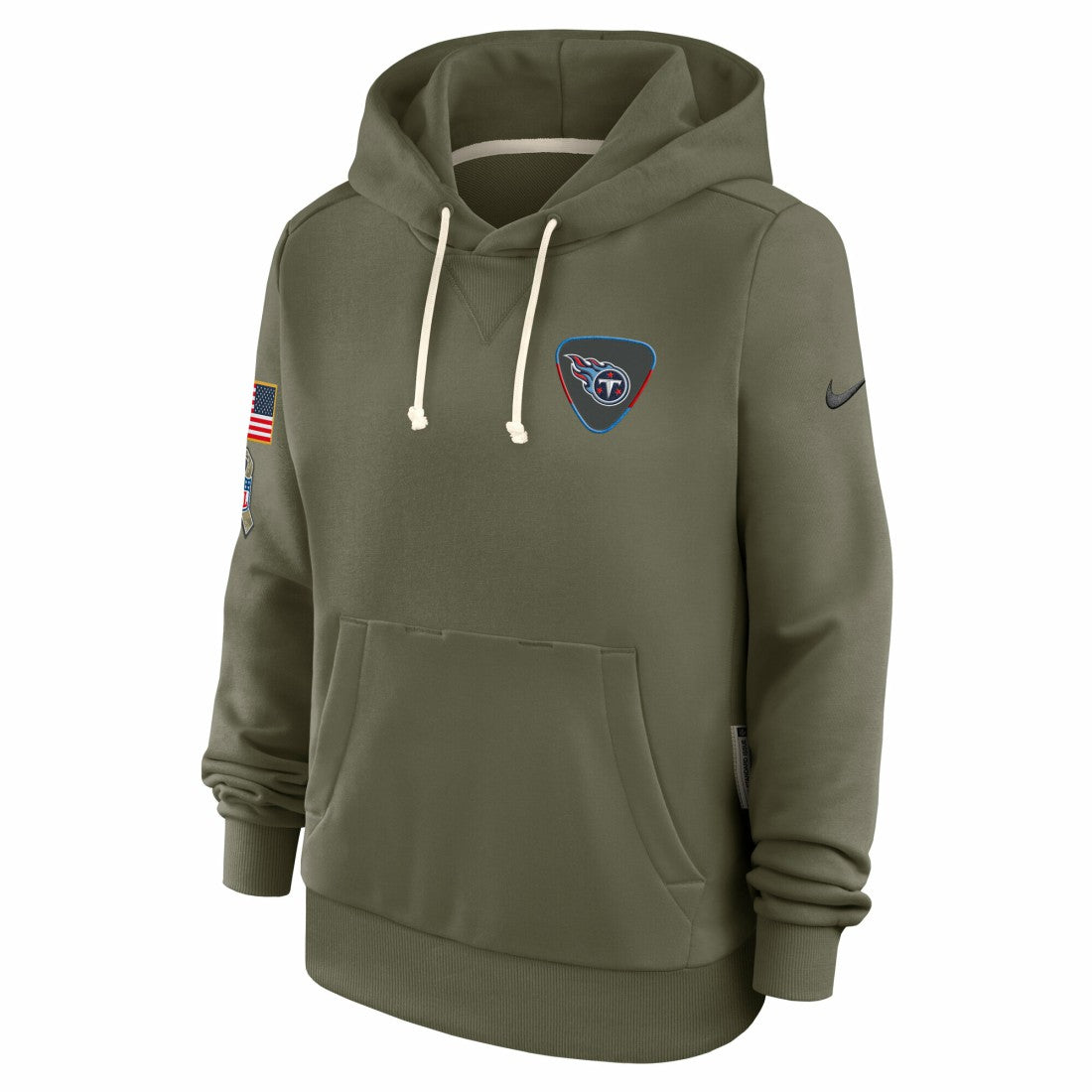 Tennessee Titans Women's 2025 Salute to Service Sideline Standard Issue Dri-FIT Hoodie Olive - Nike