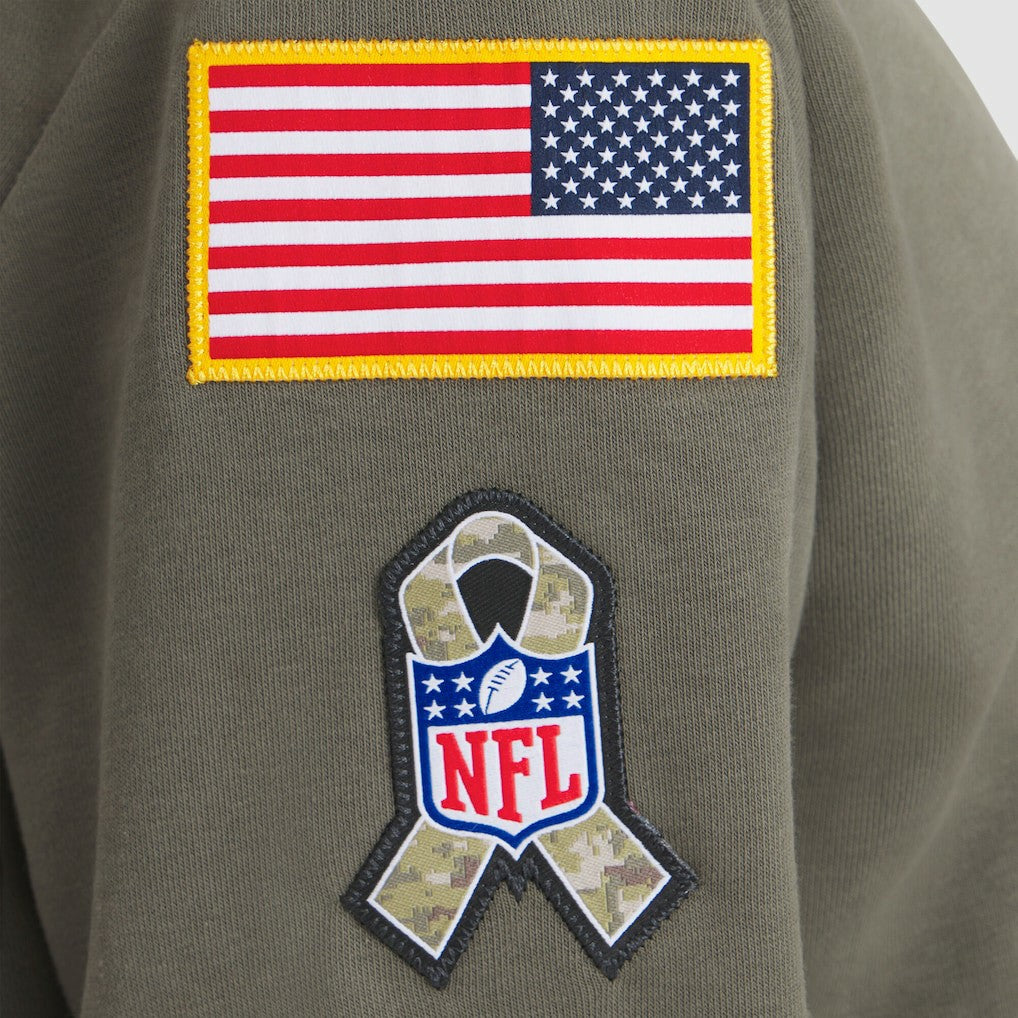 New Orleans Saints Women's 2025 Salute to Service Sideline Standard Issue Dri-FIT Hoodie Olive - Nike