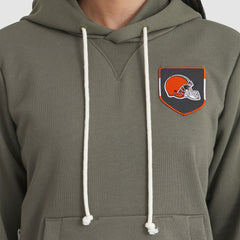 Cleveland Browns Women's 2025 Salute to Service Sideline Standard Issue Dri-FIT Hoodie Olive - Nike