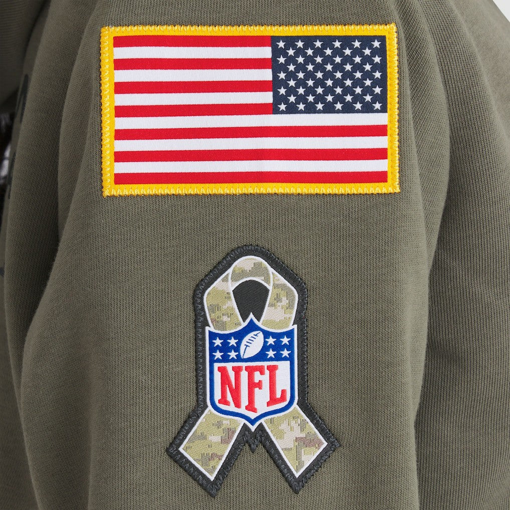Cleveland Browns Women's 2025 Salute to Service Sideline Standard Issue Dri-FIT Hoodie Olive - Nike