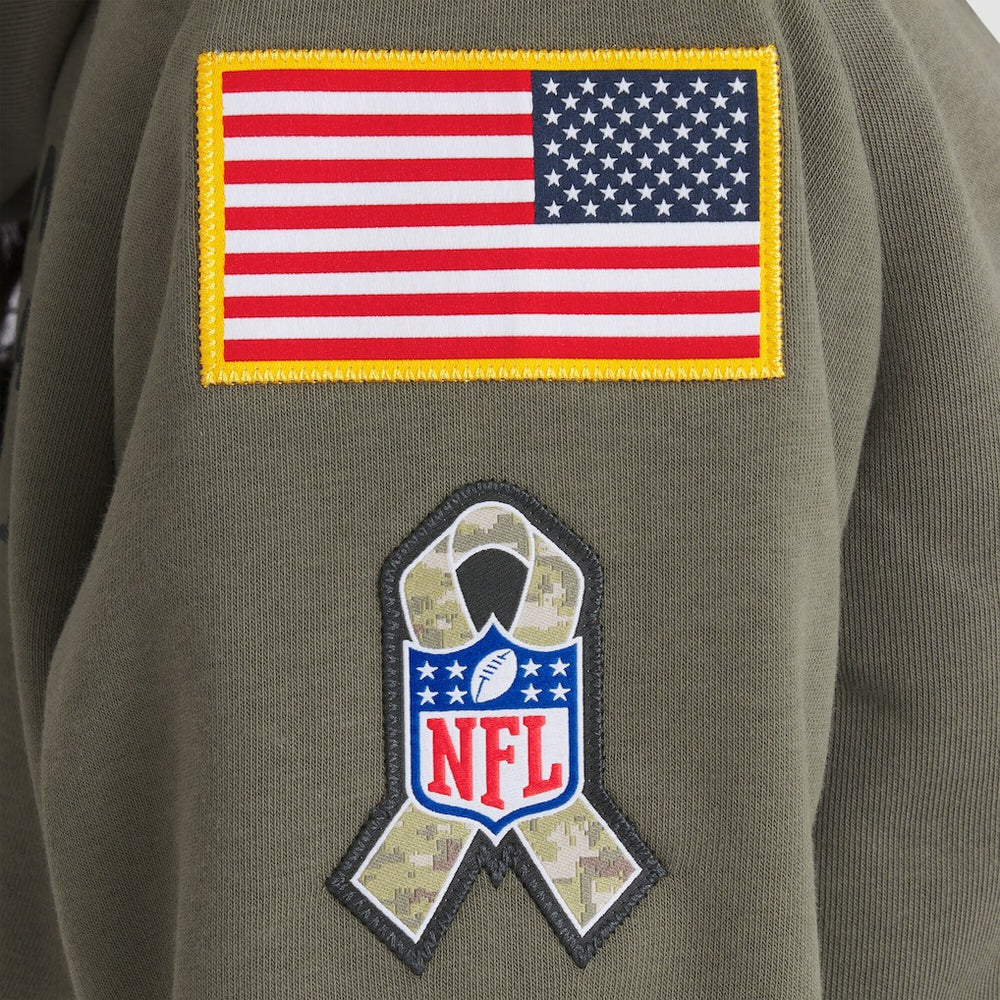 Cleveland Browns Women's 2025 Salute to Service Sideline Standard Issue Dri-FIT Hoodie Olive - Nike