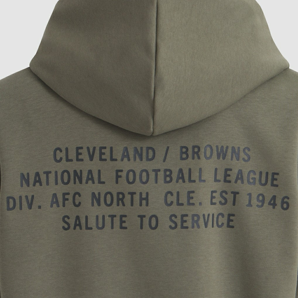 Cleveland Browns Women's 2025 Salute to Service Sideline Standard Issue Dri-FIT Hoodie Olive - Nike