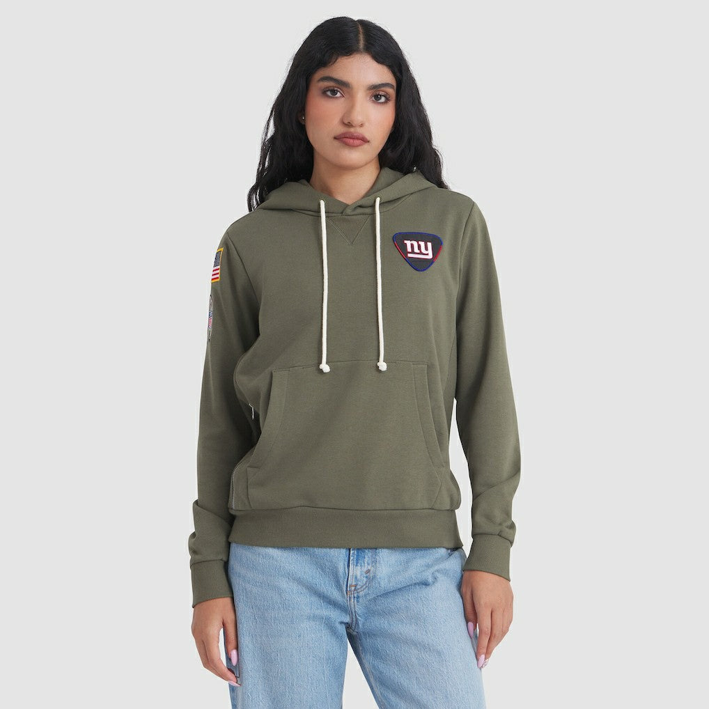 New York Giants Women's 2025 Salute to Service Sideline Standard Issue Dri-FIT Hoodie Olive - Nike