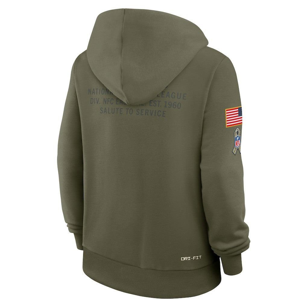 Dallas Cowboys Women's 2025 Salute to Service Sideline Standard Issue Dri-FIT Hoodie Olive - Nike