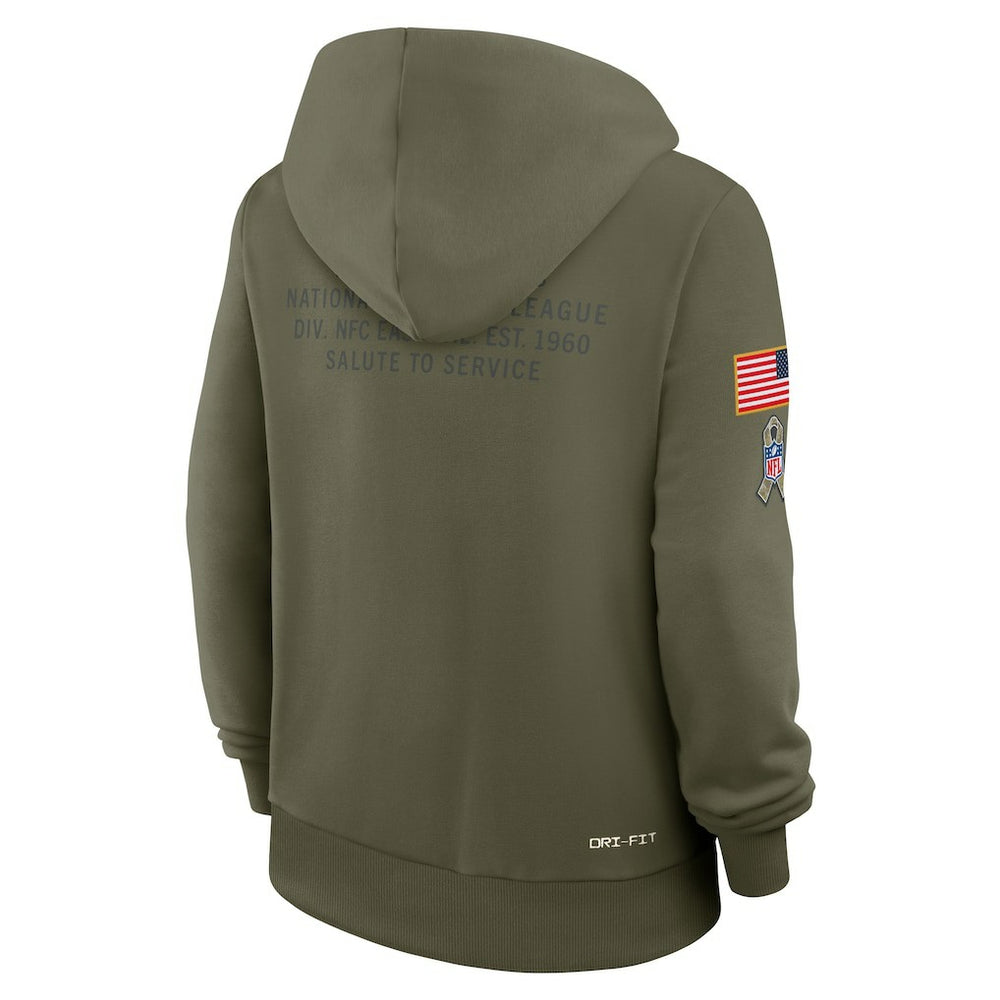 Dallas Cowboys Women's 2025 Salute to Service Sideline Standard Issue Dri-FIT Hoodie Olive - Nike