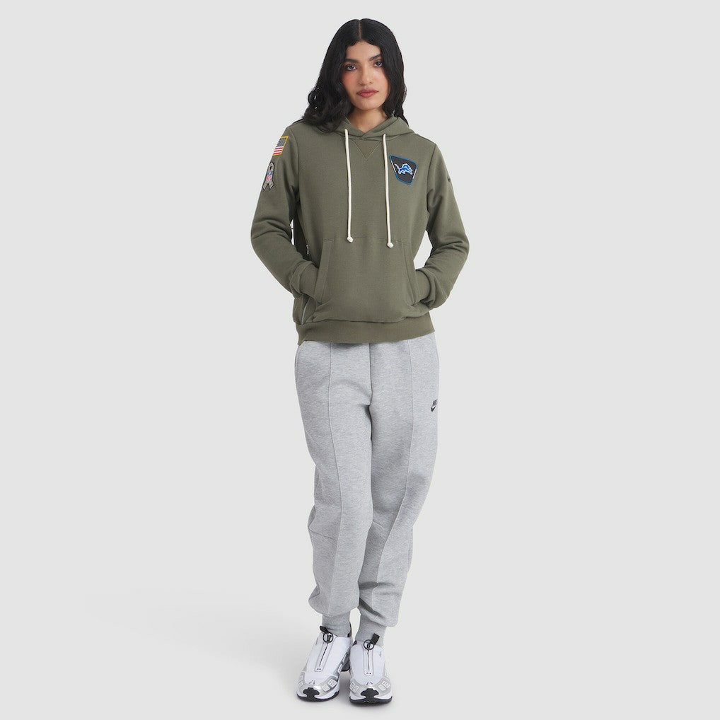 Detroit Lions Women's 2025 Salute to Service Sideline Standard Issue Dri-FIT Hoodie Olive - Nike