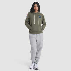 Detroit Lions Women's 2025 Salute to Service Sideline Standard Issue Dri-FIT Hoodie Olive - Nike