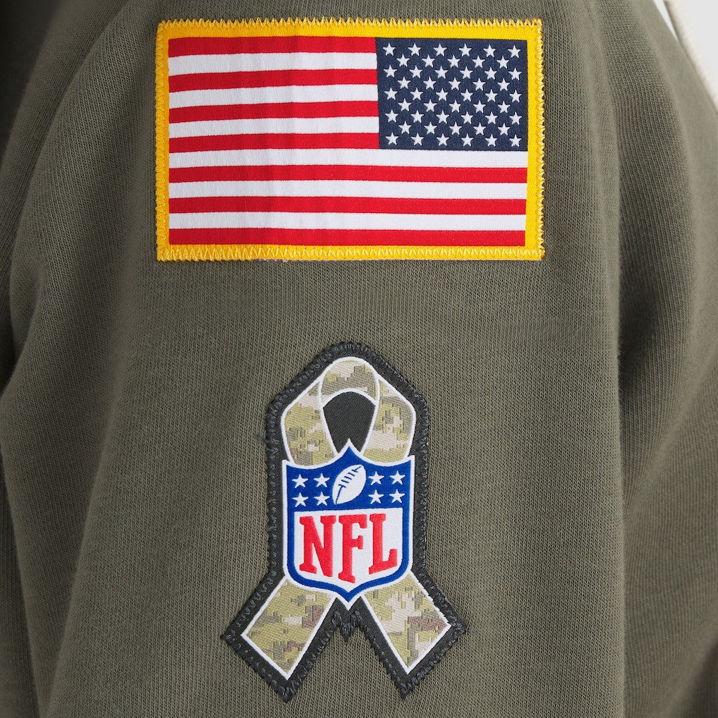 Detroit Lions Women's 2025 Salute to Service Sideline Standard Issue Dri-FIT Hoodie Olive - Nike