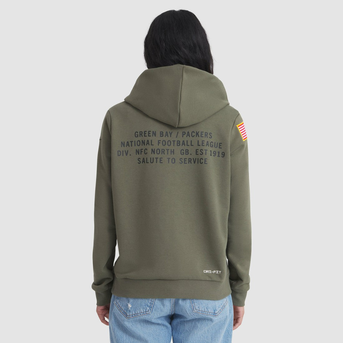 Green Bay Packers Women's 2025 Salute to Service Sideline Standard Issue Dri-FIT Hoodie Olive - Nike