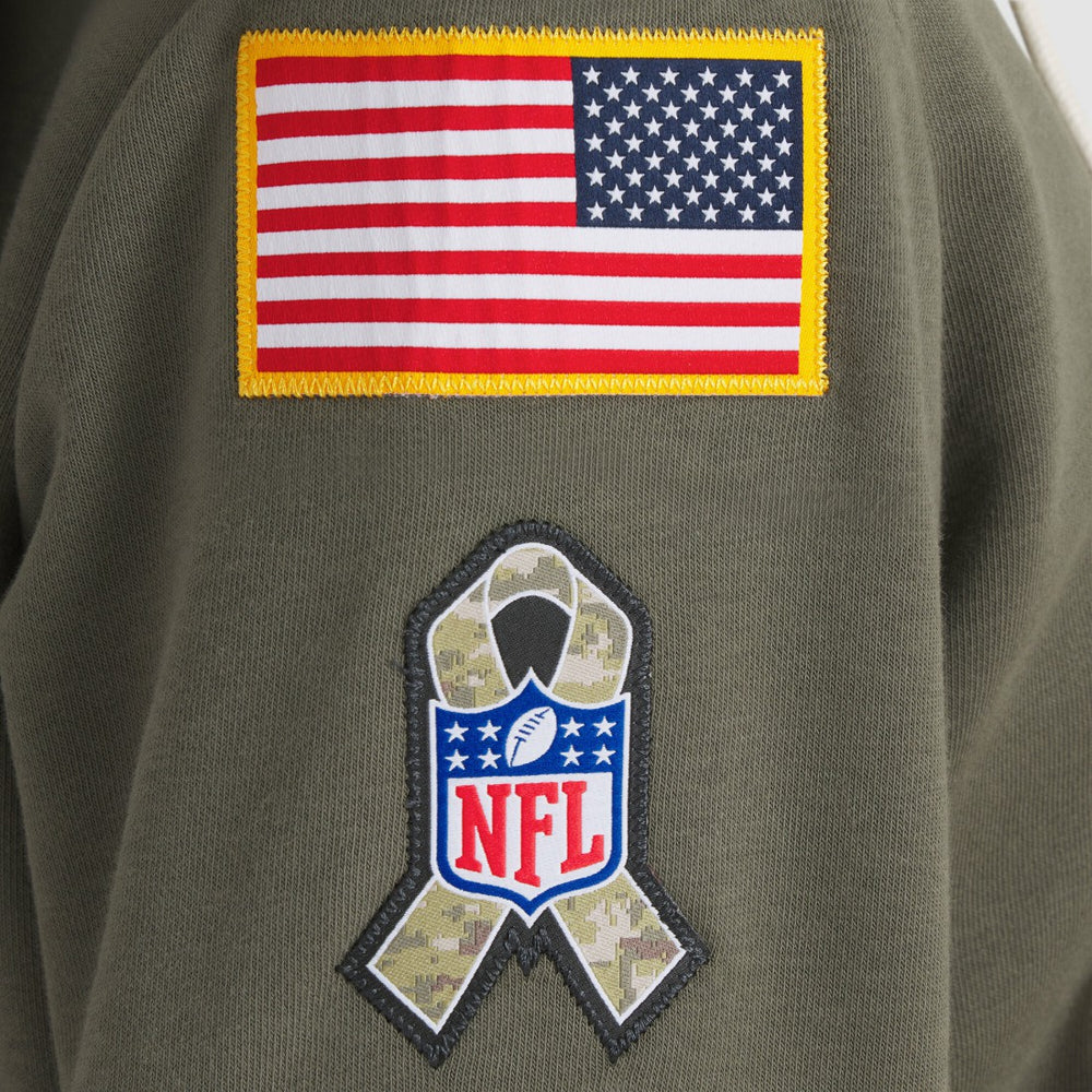 Green Bay Packers Women's 2025 Salute to Service Sideline Standard Issue Dri-FIT Hoodie Olive - Nike