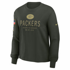 Green Bay Packers Women's 2025 Salute to Service Sideline Dri-FIT Long Sleeve T-Shirt Dark Green - Nike