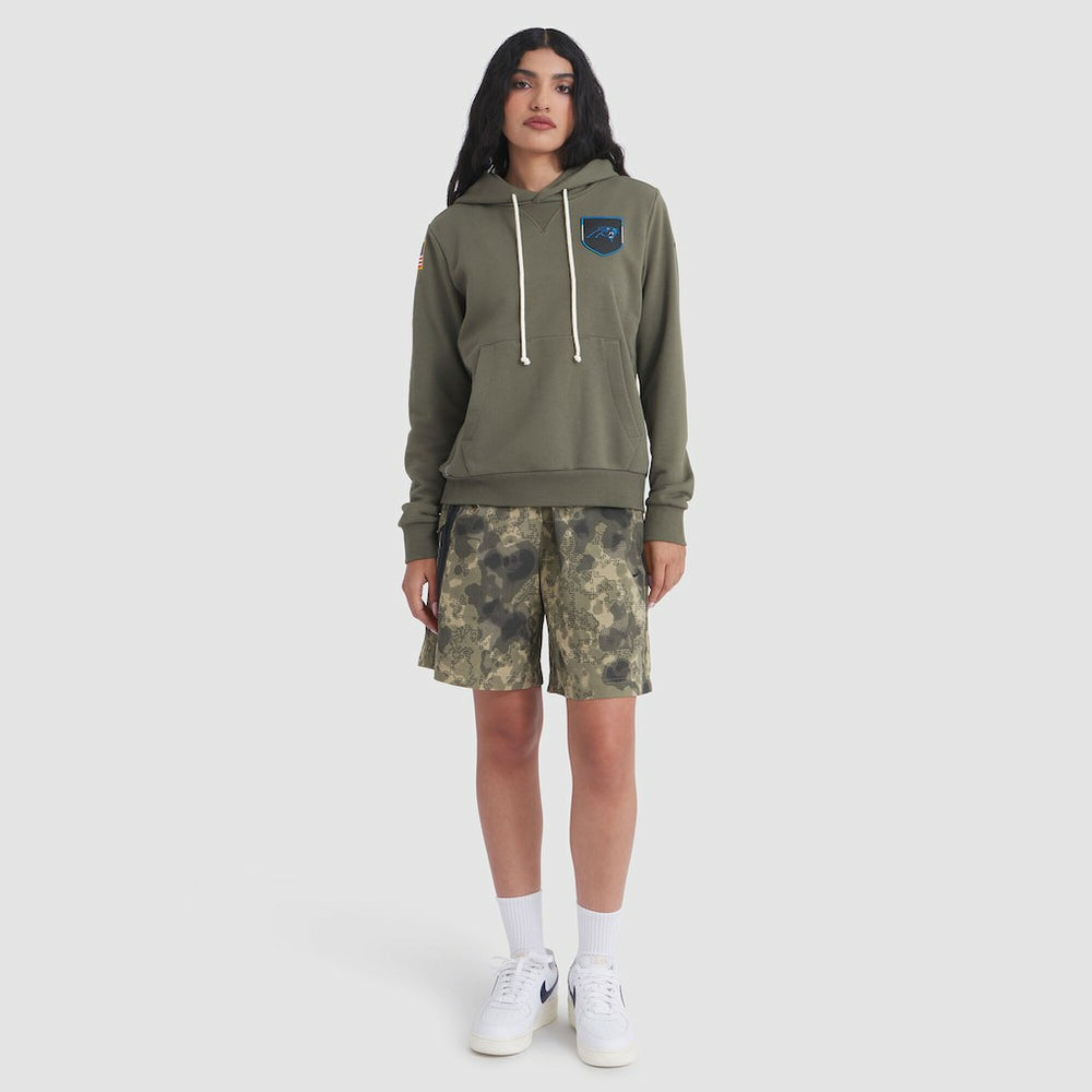 Carolina Panthers Women's 2025 Salute to Service Sideline Standard Issue Dri-FIT Hoodie Olive - Nike