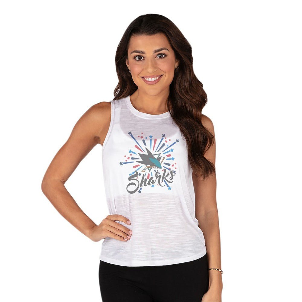 San Jose Sharks - Concepts Sport Women's Infuse Knit Tank Top White