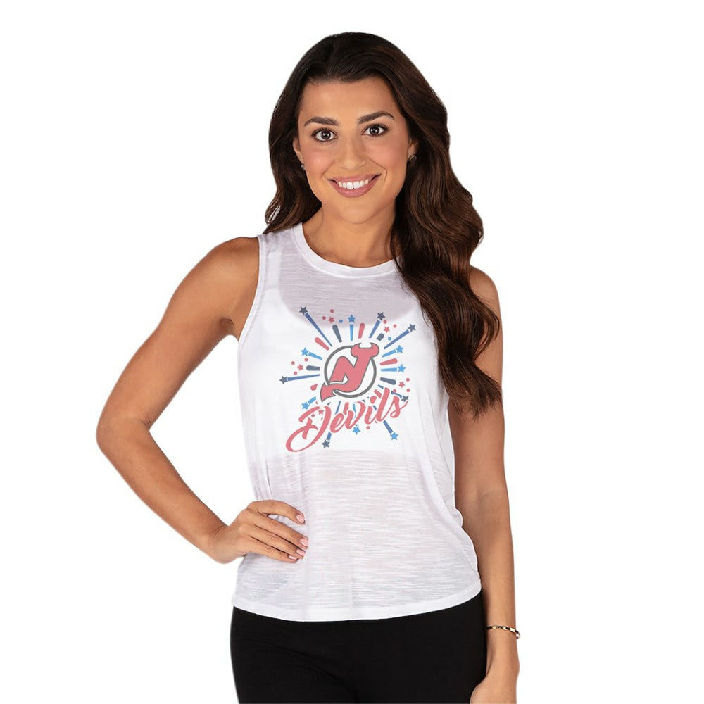 New Jersey Devils - Concepts Sport Women's Infuse Knit Tank Top White
