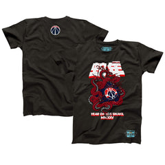 NBA - Washington Wizards NBALab x Hyperfly Unisex Year of the Snake Lunar New Year Collection T-Shirt - Heather Black