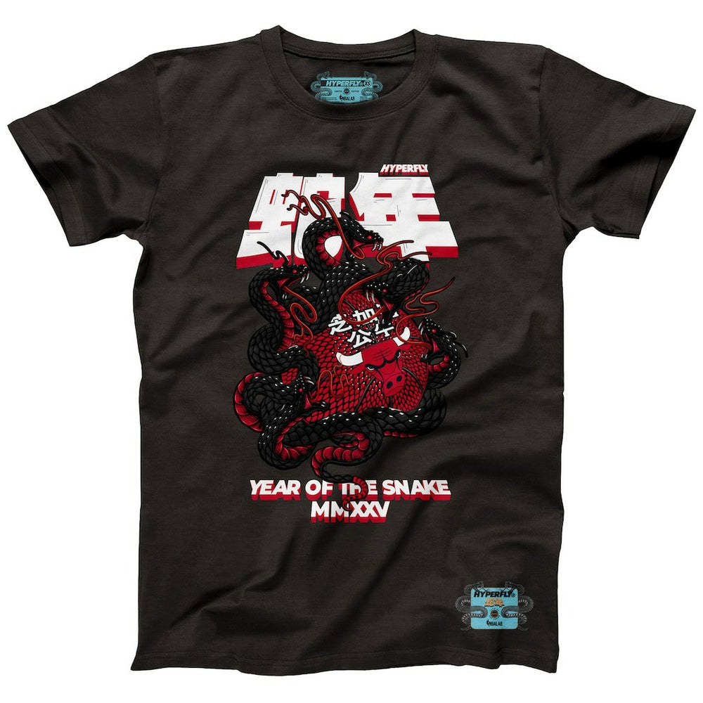 NBA - Chicago Bulls NBALab x Hyperfly Unisex Year of the Snake Lunar New Year Collection T-Shirt - Heather Black