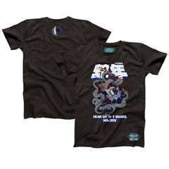 NBA - Dallas Mavericks NBALab x Hyperfly Unisex Year of the Snake Lunar New Year Collection T-Shirt - Heather Black