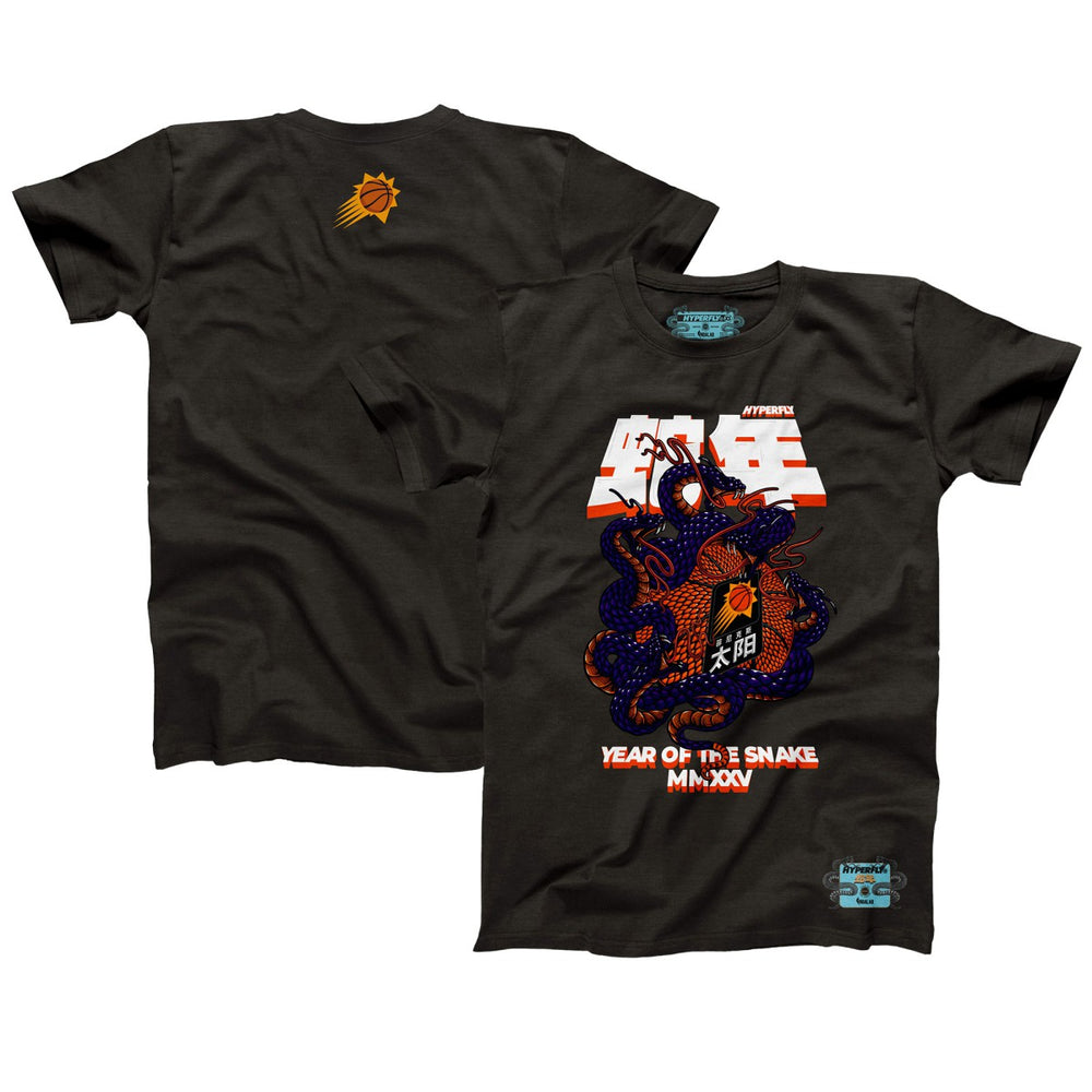 NBA - Phoenix Suns NBALab x Hyperfly Unisex Year of the Snake Lunar New Year Collection T-Shirt - Heather Black