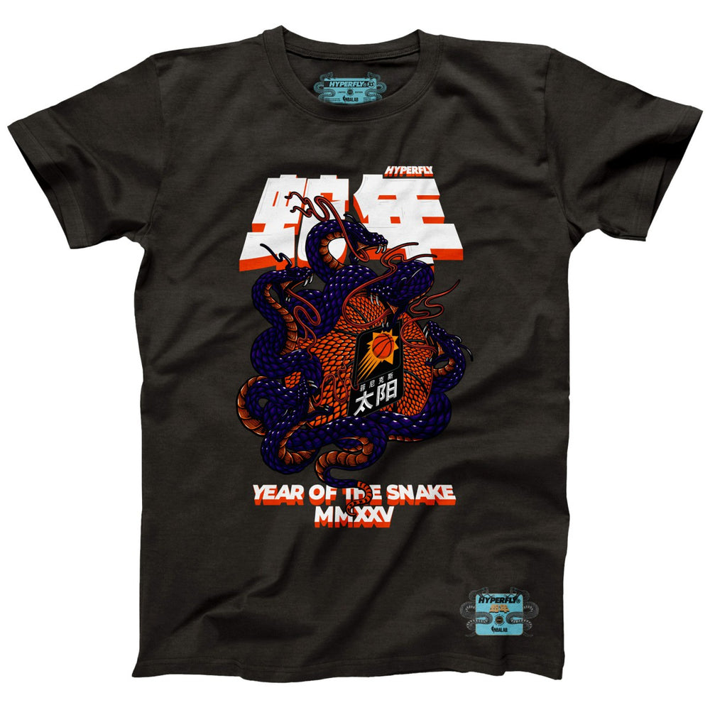 NBA - Phoenix Suns NBALab x Hyperfly Unisex Year of the Snake Lunar New Year Collection T-Shirt - Heather Black