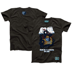 NBA - Memphis Grizzlies NBALab x Hyperfly Unisex Year of the Snake Lunar New Year Collection T-Shirt - Heather Black