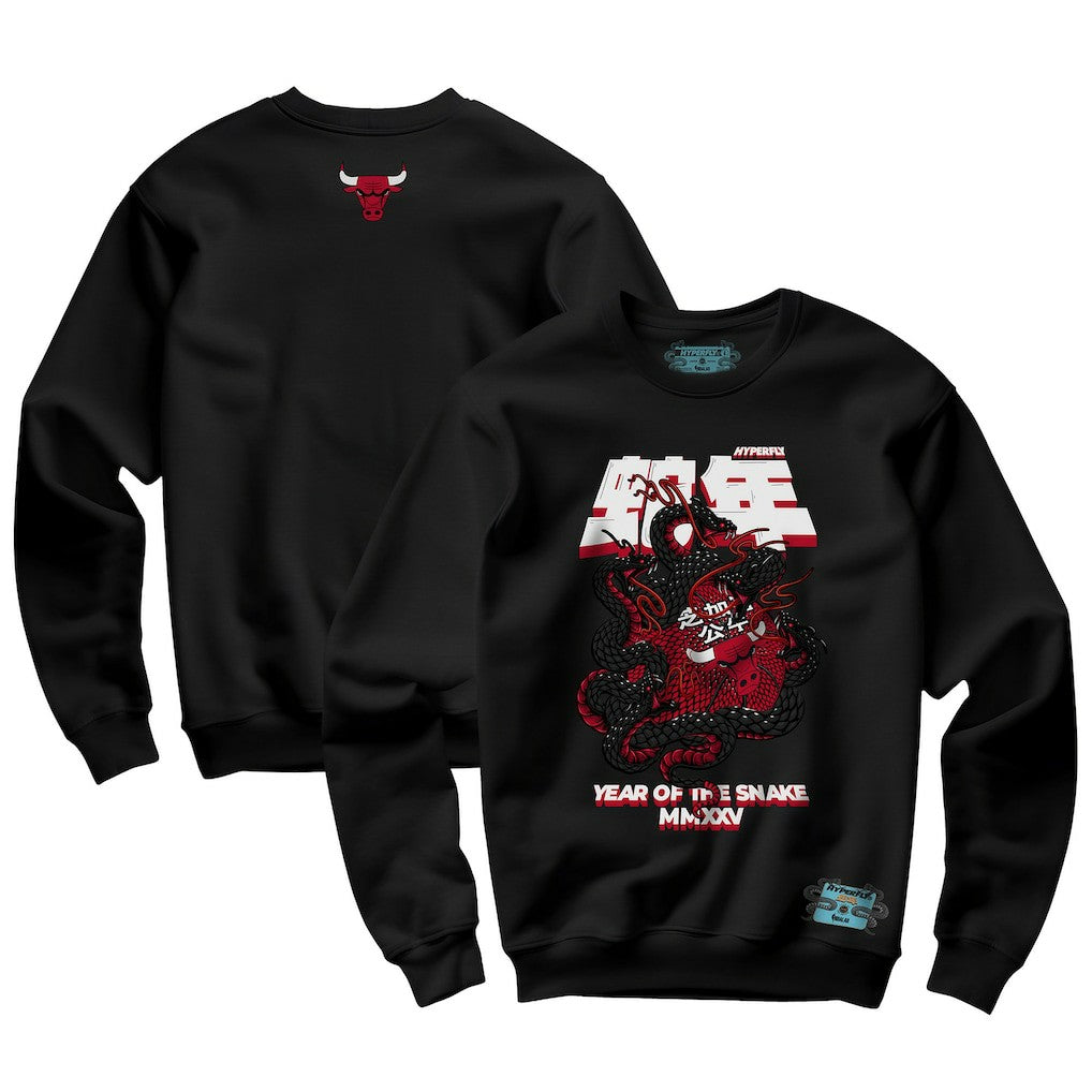 NBA - Chicago Bulls NBALab x Hyperfly Unisex Year of the Snake Lunar New Year Collection Sweatshirt - Black