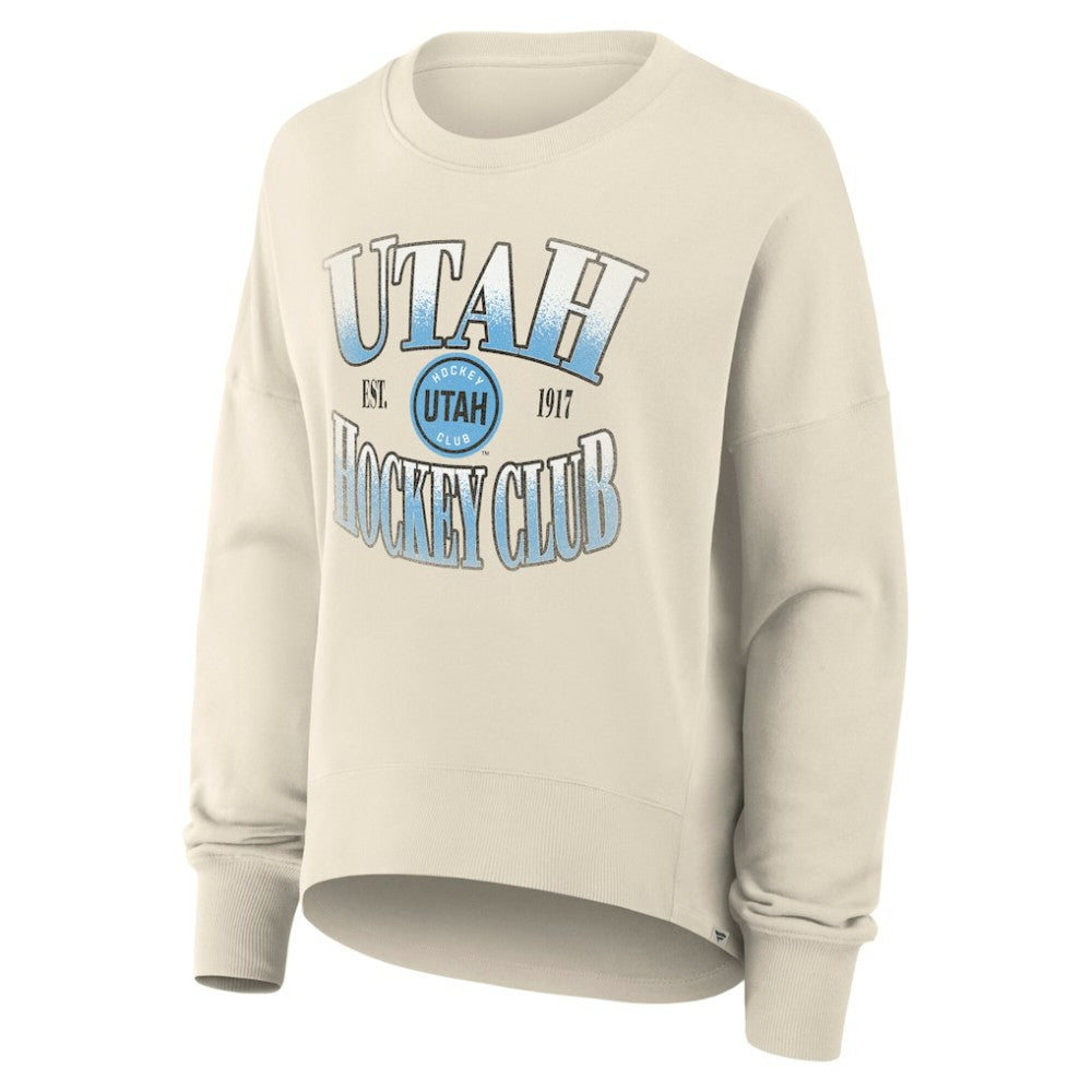 Utah Hockey Club Fanatics Women's Oversized Slice Pullover Sweatshirt Cream