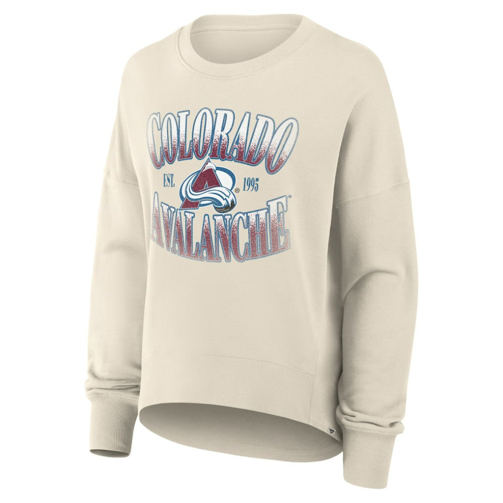 Colorado Avalanche - Fanatics Women's Oversized Slice Pullover Sweatshirt Cream