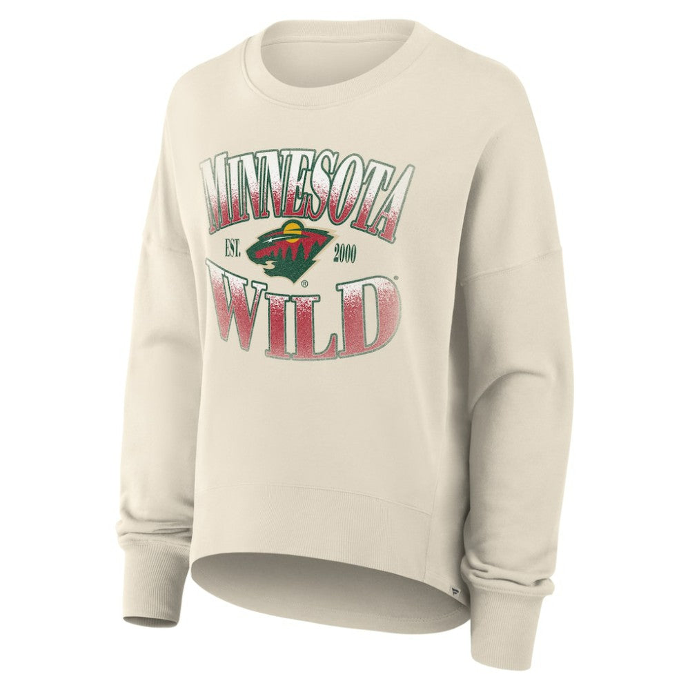 Minnesota Wild - Fanatics Women's Oversized Slice Pullover Sweatshirt Cream