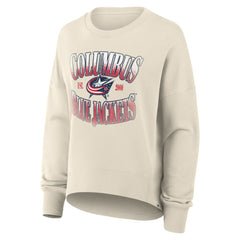 Columbus Blue Jackets - Fanatics Women's Oversized Slice Pullover Sweatshirt Cream
