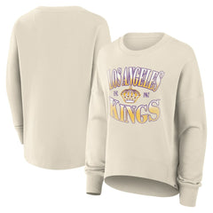 Los Angeles Kings - Fanatics Women's Oversized Vintage Slice Pullover Sweatshirt Cream