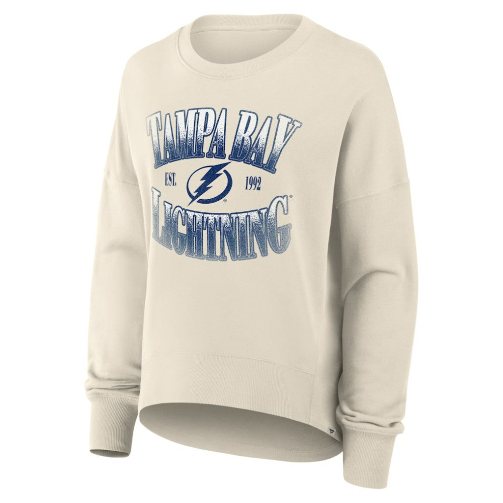 Tampa Bay Lightning - Fanatics Women's Oversized Slice Pullover Sweatshirt Cream