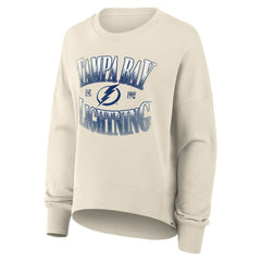 Tampa Bay Lightning - Fanatics Women's Oversized Slice Pullover Sweatshirt Cream